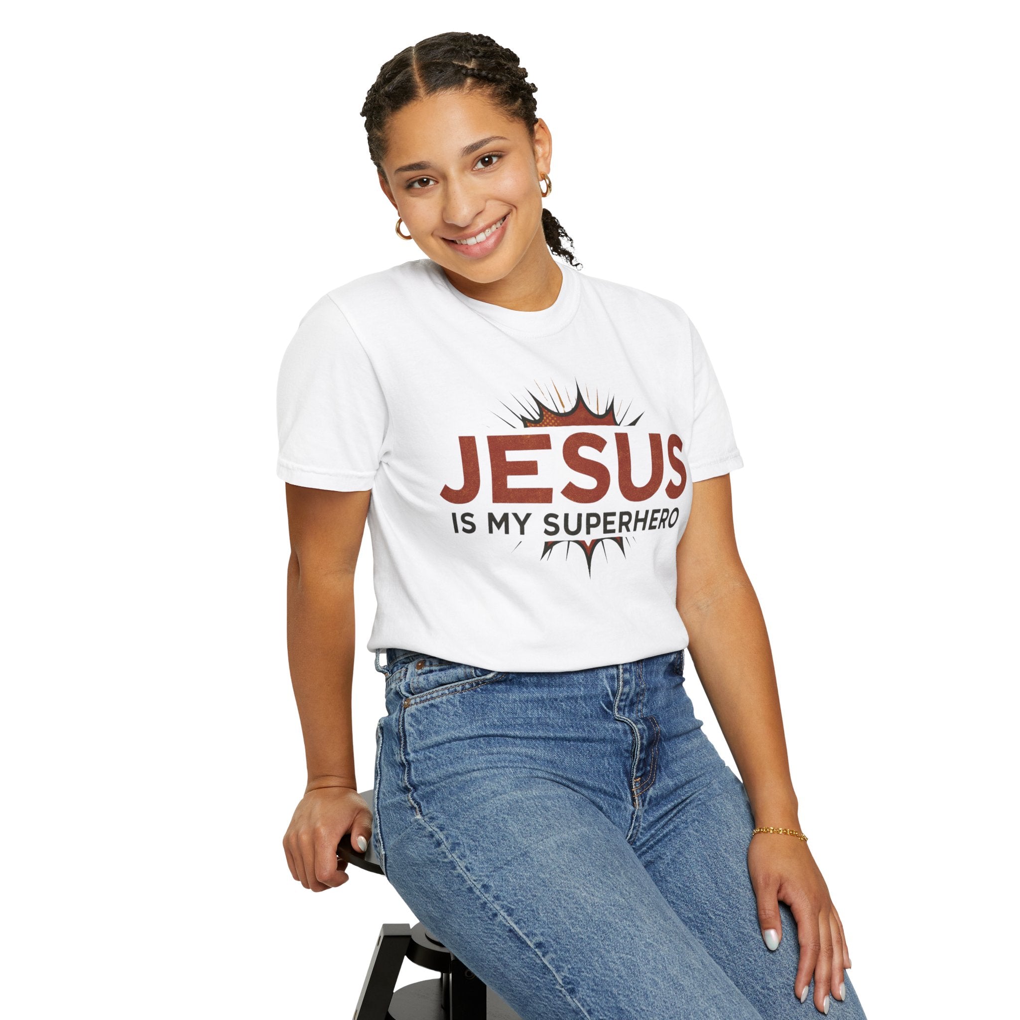 Jesus Is My Superhero T-shirt | Christian Faith Tee | Scripture Graphic